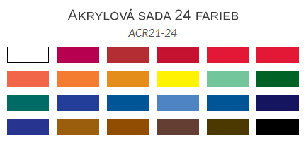 Sada akrylových farieb Royal Langnickel 24ks 21ml